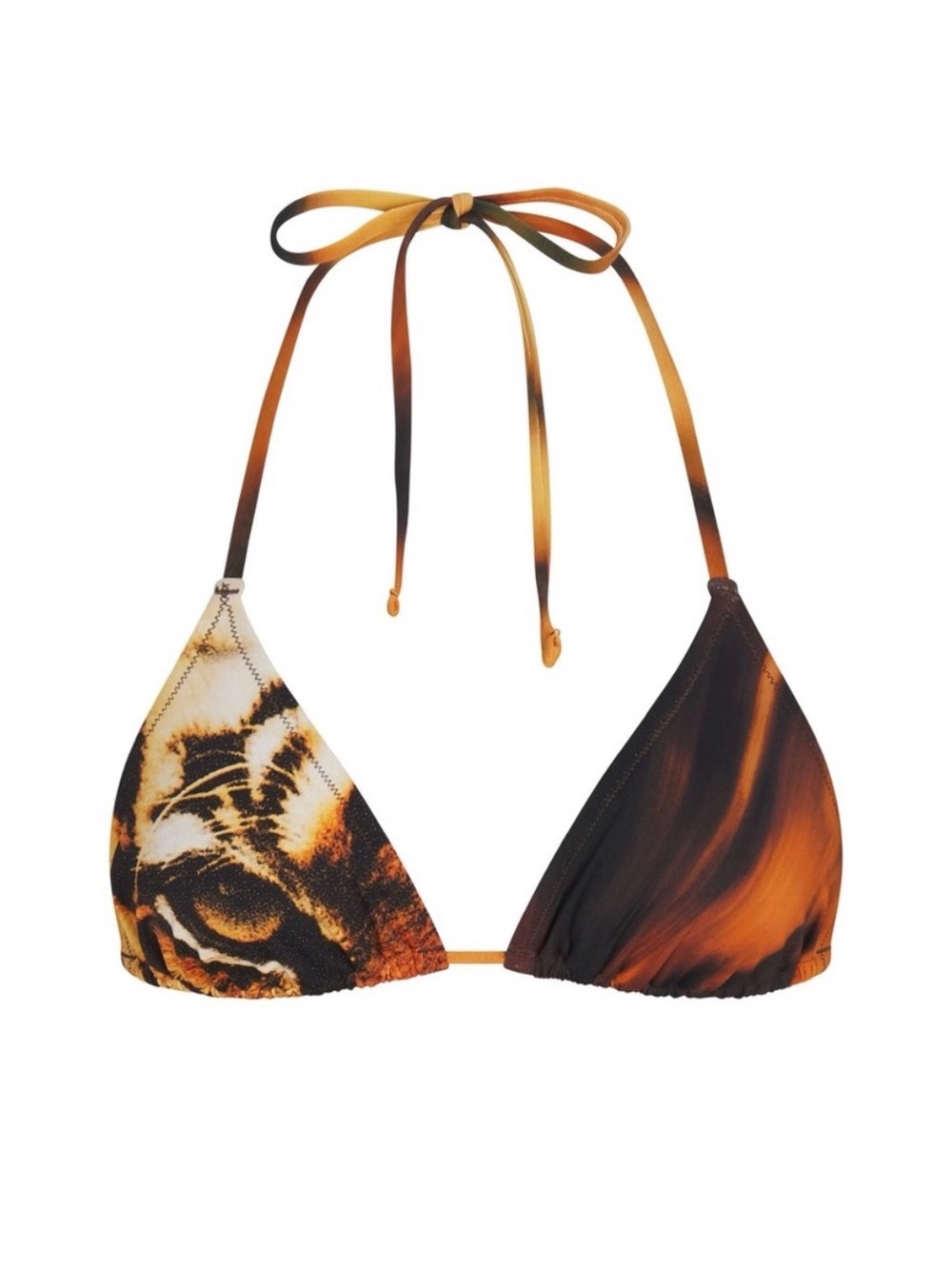 NWT Cavalier x Skims Tiger Face Print Triangle Bikini Top.